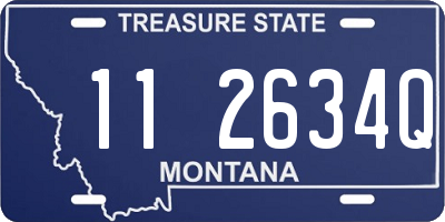 MT license plate 112634Q