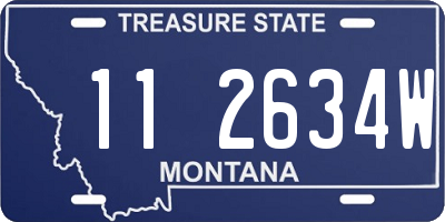 MT license plate 112634W