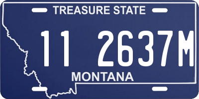 MT license plate 112637M