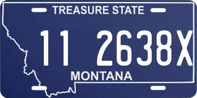 MT license plate 112638X