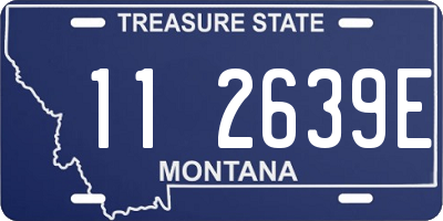 MT license plate 112639E