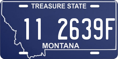 MT license plate 112639F