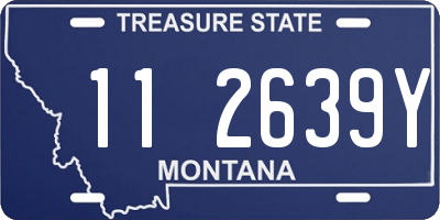 MT license plate 112639Y