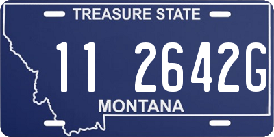 MT license plate 112642G