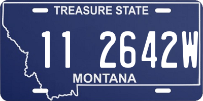 MT license plate 112642W