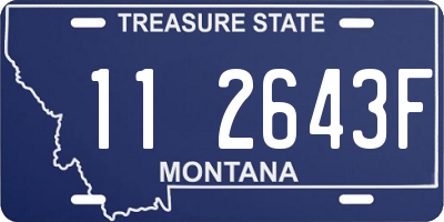 MT license plate 112643F