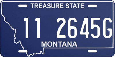 MT license plate 112645G