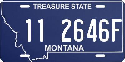 MT license plate 112646F