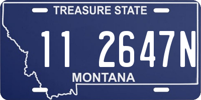 MT license plate 112647N