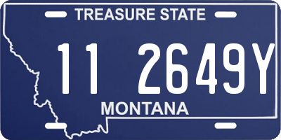 MT license plate 112649Y