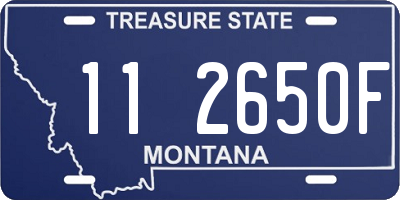 MT license plate 112650F