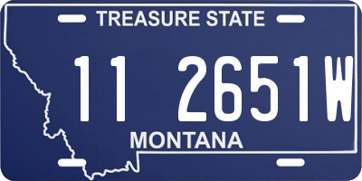 MT license plate 112651W