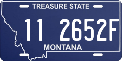 MT license plate 112652F