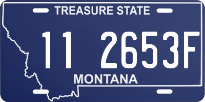 MT license plate 112653F