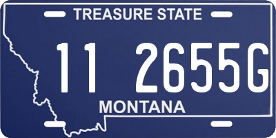 MT license plate 112655G