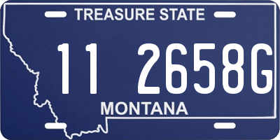 MT license plate 112658G
