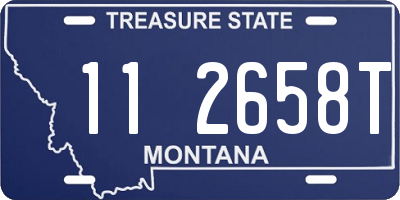 MT license plate 112658T