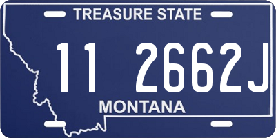 MT license plate 112662J