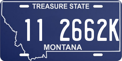 MT license plate 112662K