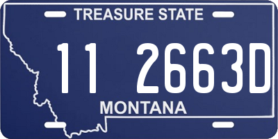MT license plate 112663D
