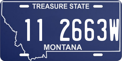 MT license plate 112663W