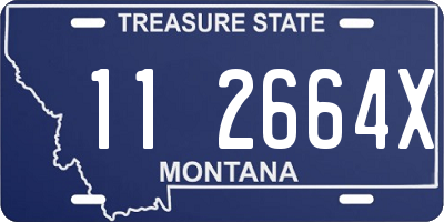 MT license plate 112664X