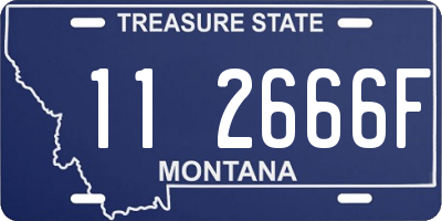 MT license plate 112666F