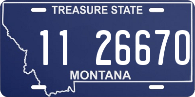 MT license plate 112667O
