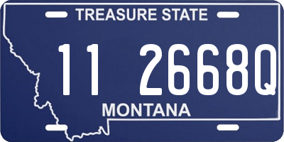MT license plate 112668Q
