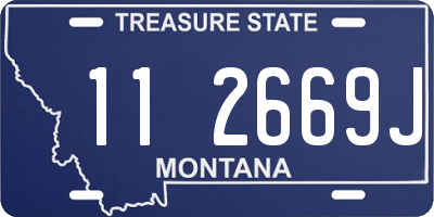 MT license plate 112669J