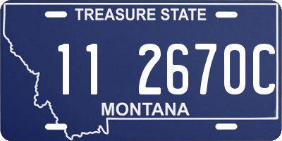 MT license plate 112670C