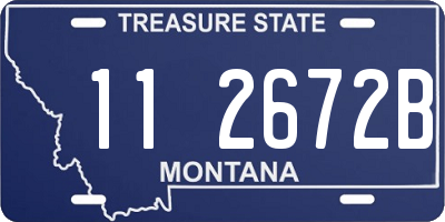 MT license plate 112672B