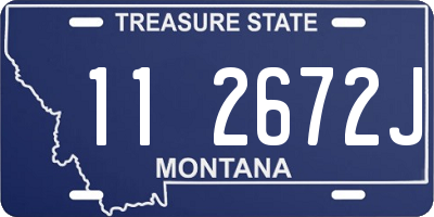 MT license plate 112672J