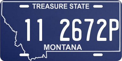 MT license plate 112672P