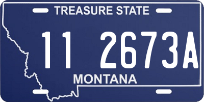 MT license plate 112673A