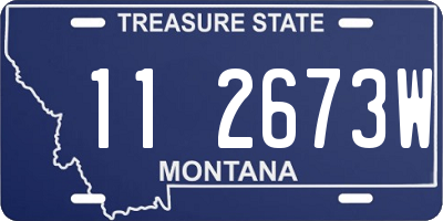 MT license plate 112673W