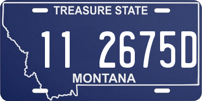 MT license plate 112675D