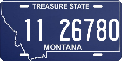 MT license plate 112678O