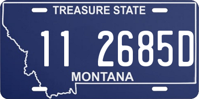 MT license plate 112685D