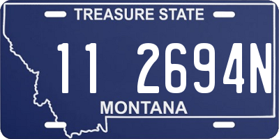 MT license plate 112694N