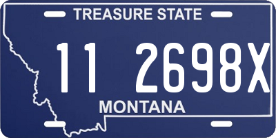 MT license plate 112698X