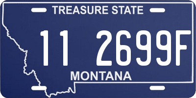 MT license plate 112699F