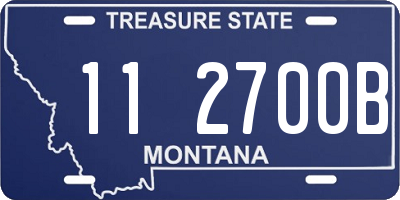 MT license plate 112700B