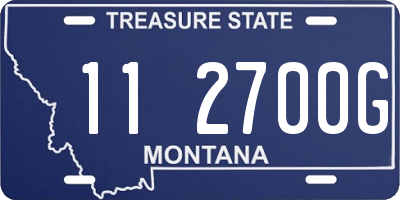 MT license plate 112700G