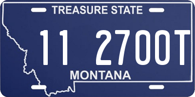 MT license plate 112700T