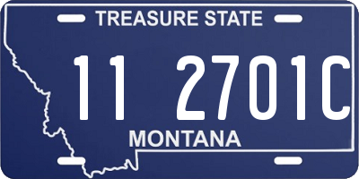 MT license plate 112701C