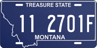 MT license plate 112701F