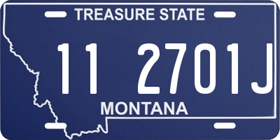 MT license plate 112701J