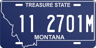 MT license plate 112701M