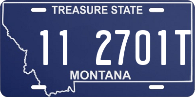 MT license plate 112701T